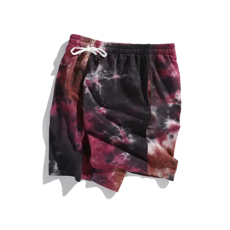 Men's Summer Tie-Dye Casual Loose Short Trousers Beech Pants