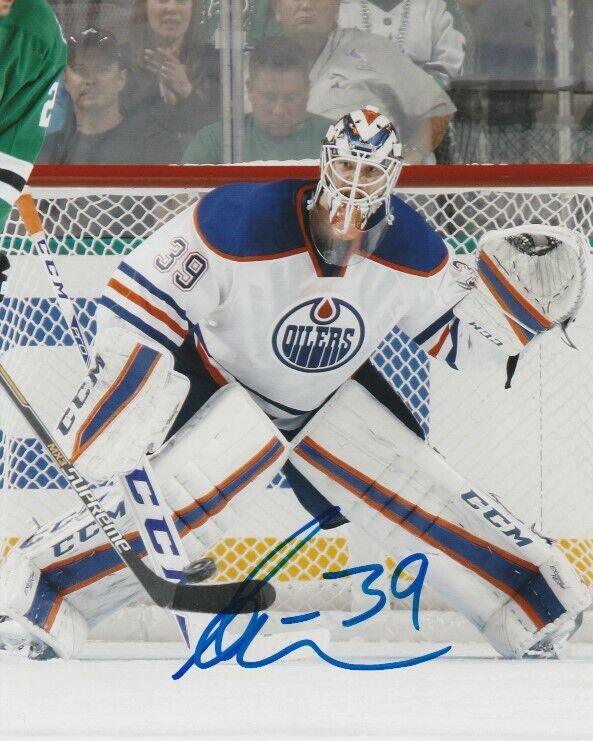 ANDERS NILSSON SIGNED EDMONTON OILERS GOALIE 8x10 Photo Poster painting #2 Autograph PROOF!