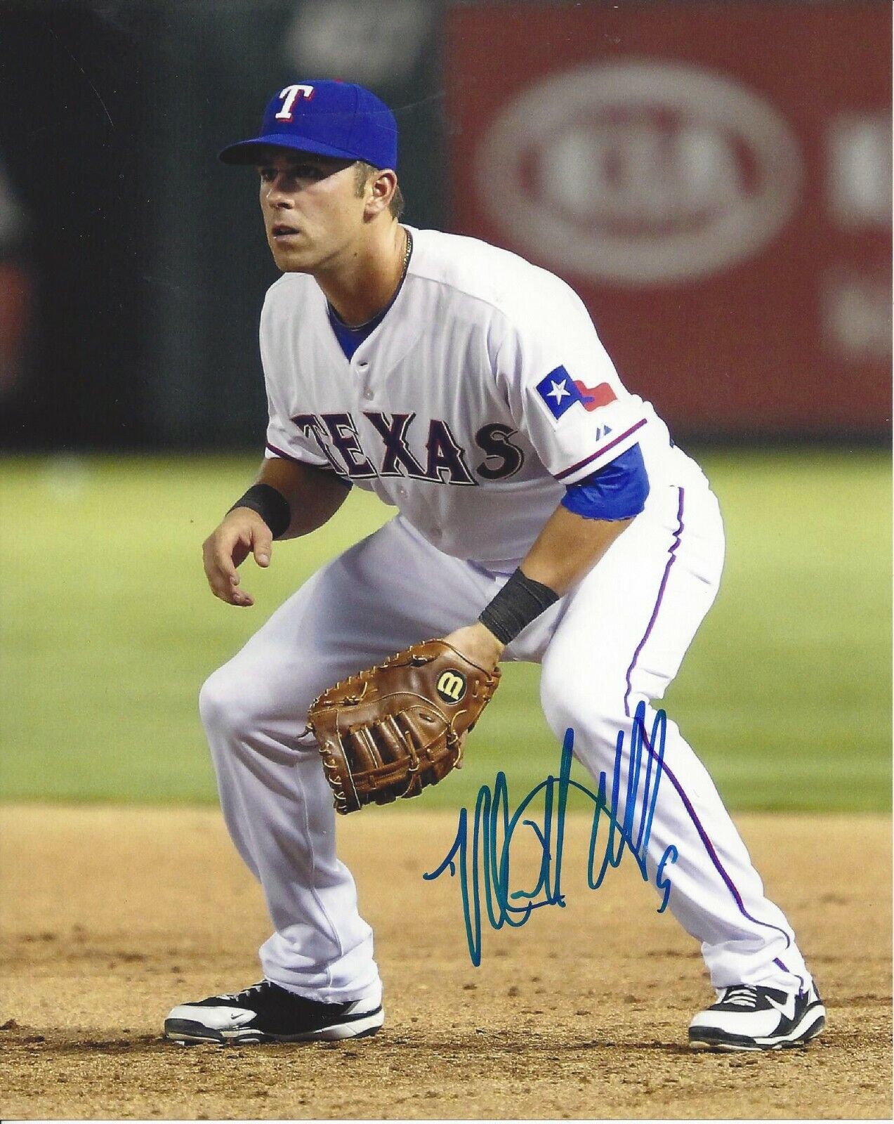 Mike Olt autographed 8x10 Texas Rangers#S942