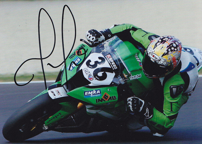 Leandro Mercado Kawasaki Signed 5x7 Photo Poster painting 2012 4.