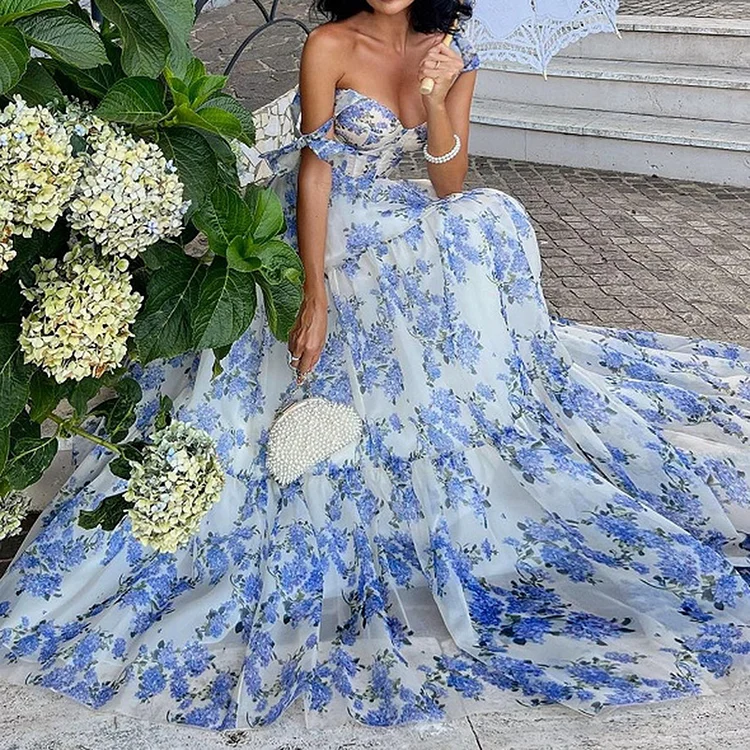 Floral Print Swing Maxi Dress