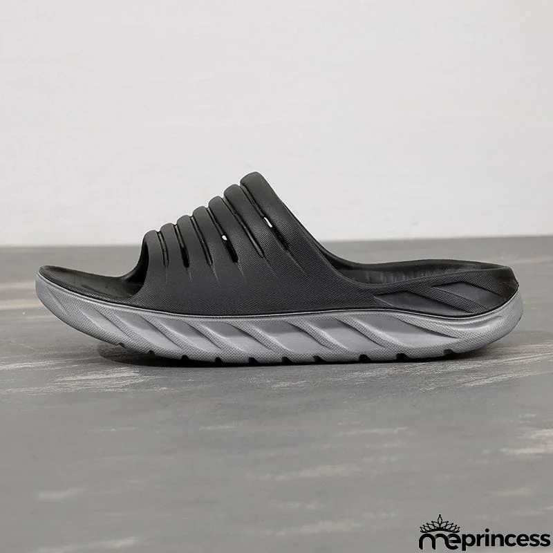 Mens Personalized Color-Blocking Non-Slip Elastic Sole Platform Comfy Slippers