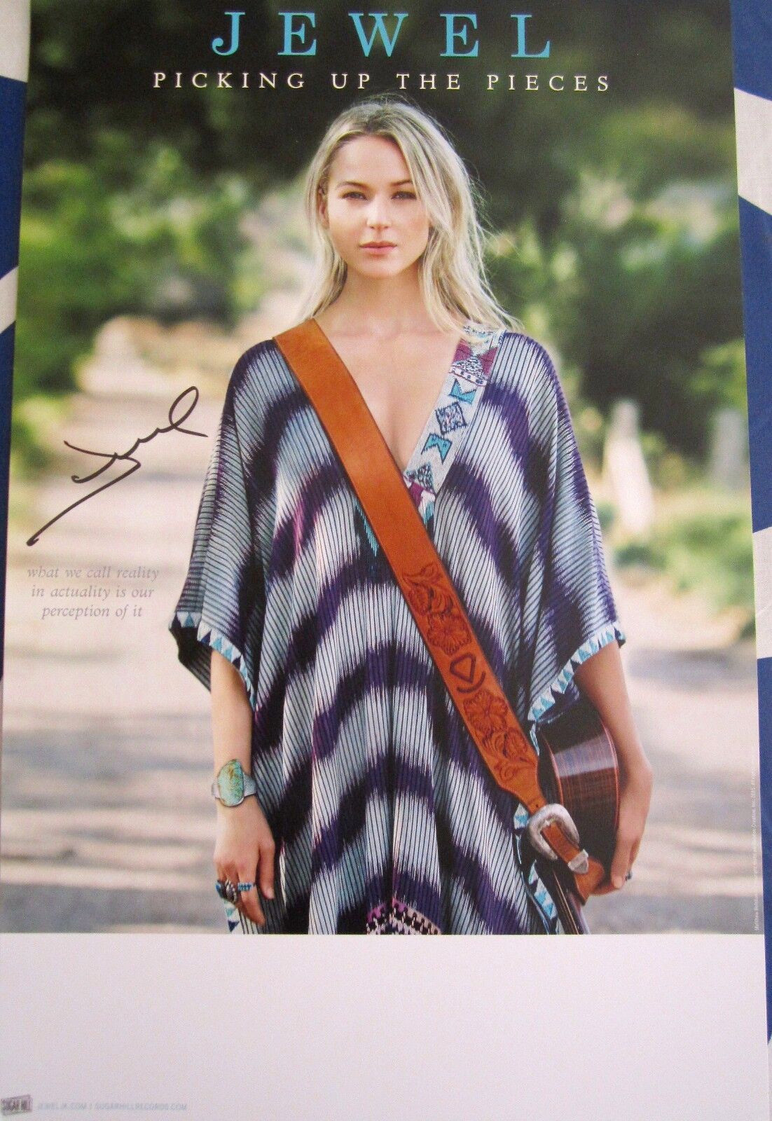 Jewel autographed signed Picking Up the Pieces album 11x17 promo poster w/ Photo Poster painting