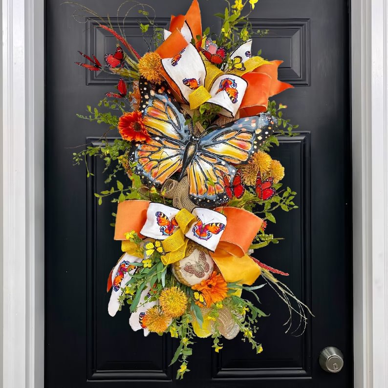 🦋Butterfly Swag wreath for Spring Summer Easter Everyday all season for front door