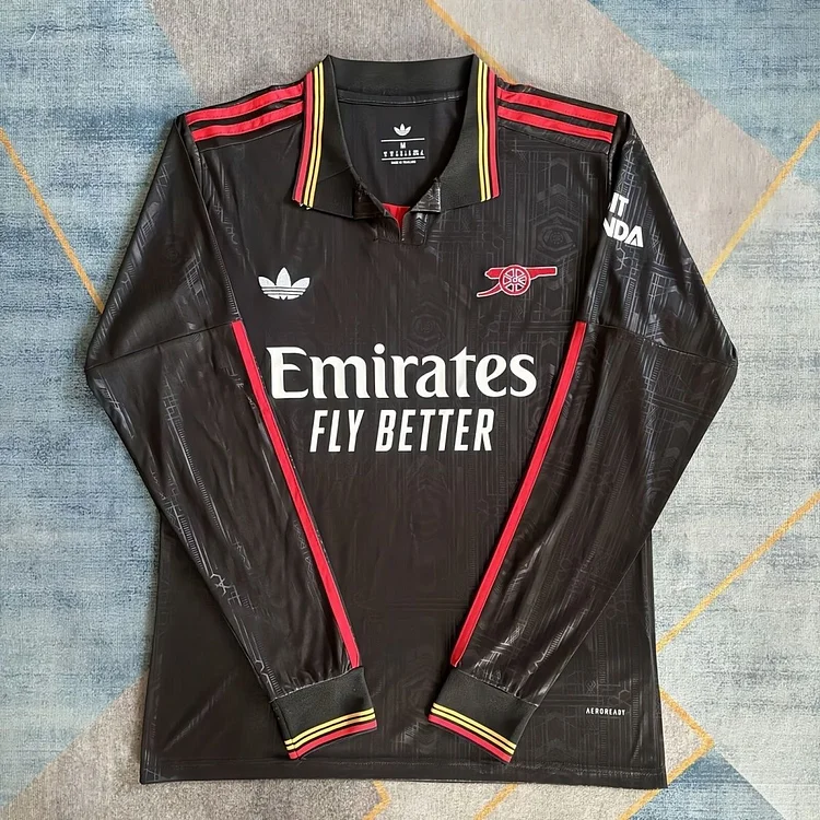 【S~4XL】Arsenal 25/26 Black Long-Sleeved Special Edition Jersey