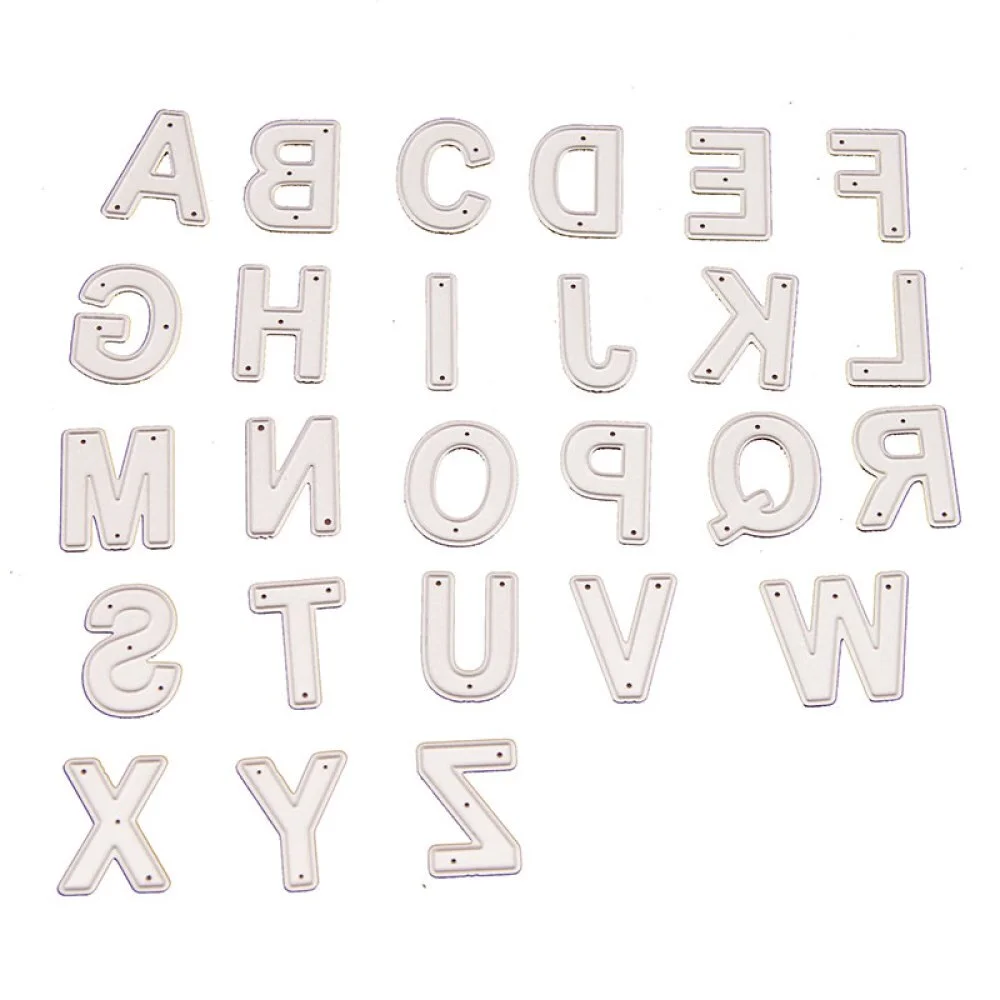 Metal DIY Scrapbooking Photo Alphabet Letter Die Cutting Dies Decoration Embossing Craft Card Template 26 Pcs/set