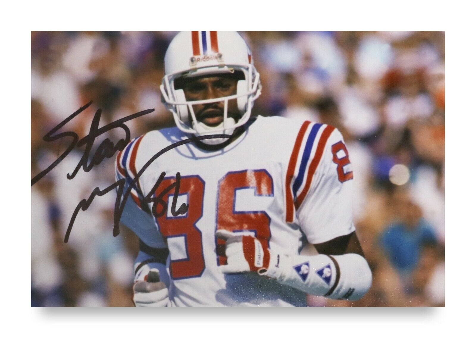 Stanley Morgan Signed 6x4 Photo Poster painting New England Patriots NFL Genuine Autograph + COA