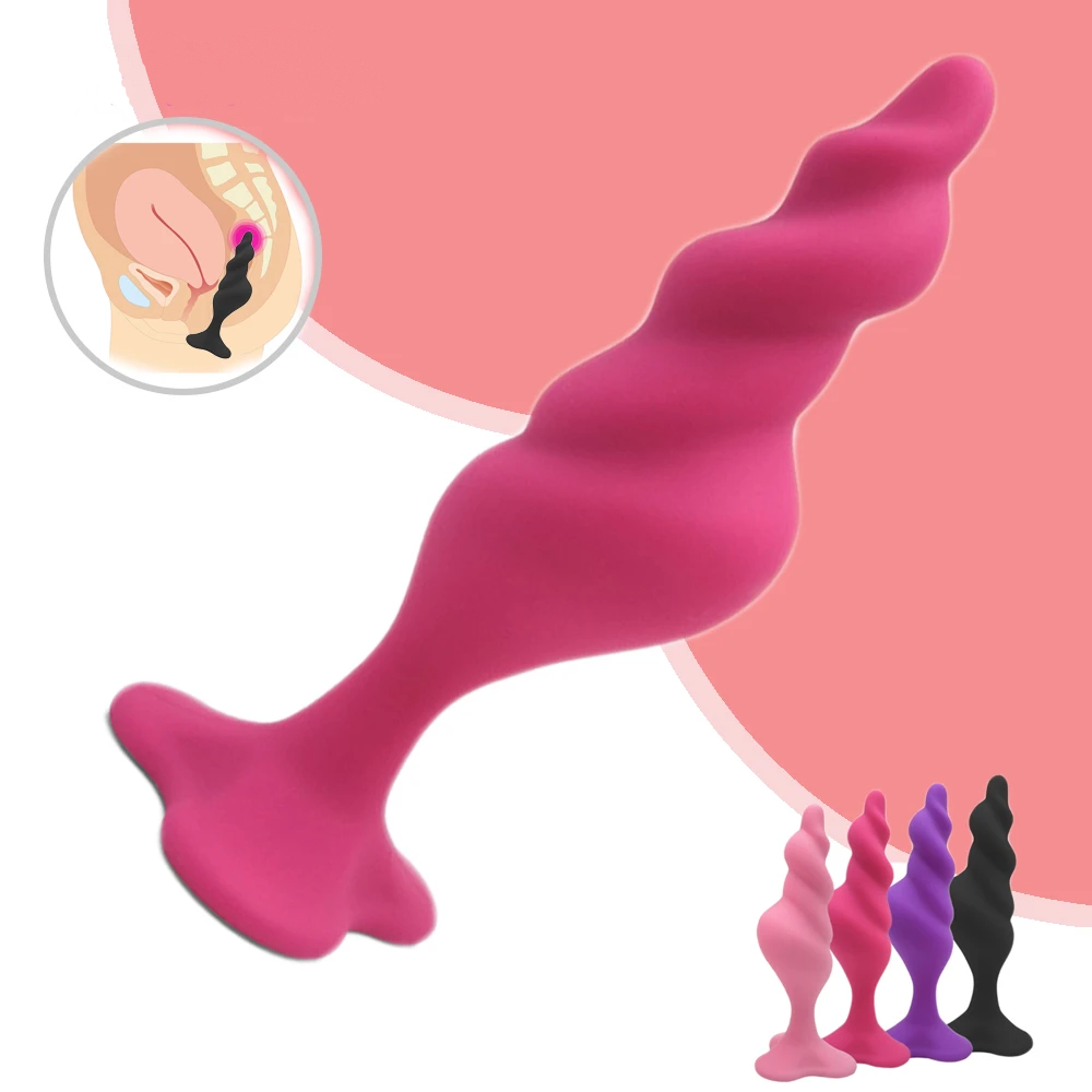 Threaded Silicone Anal Plug Prostate Massager Rosetoy Official