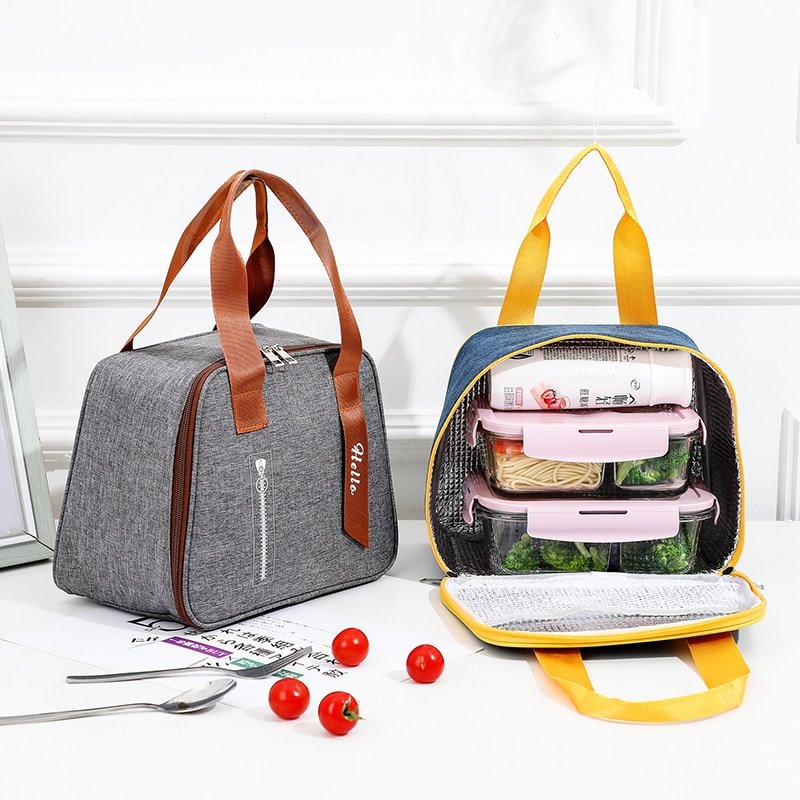 Large Capacity Fresh Cooler Bags Waterproof Oxford Portable Geometry Thermal Lunch Bag For Women Lunch Box Tote Picnic Food Bags US Mall Lifes
