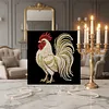 DIY Pearl Painting Rooster for Home Wall Decor with Frame(30x30cm)