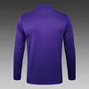 Joyfball 2025/2026 Real Madrid Half-Pull Training Suit Purple Retro Version Football Shirt 1:1 Thai Quality