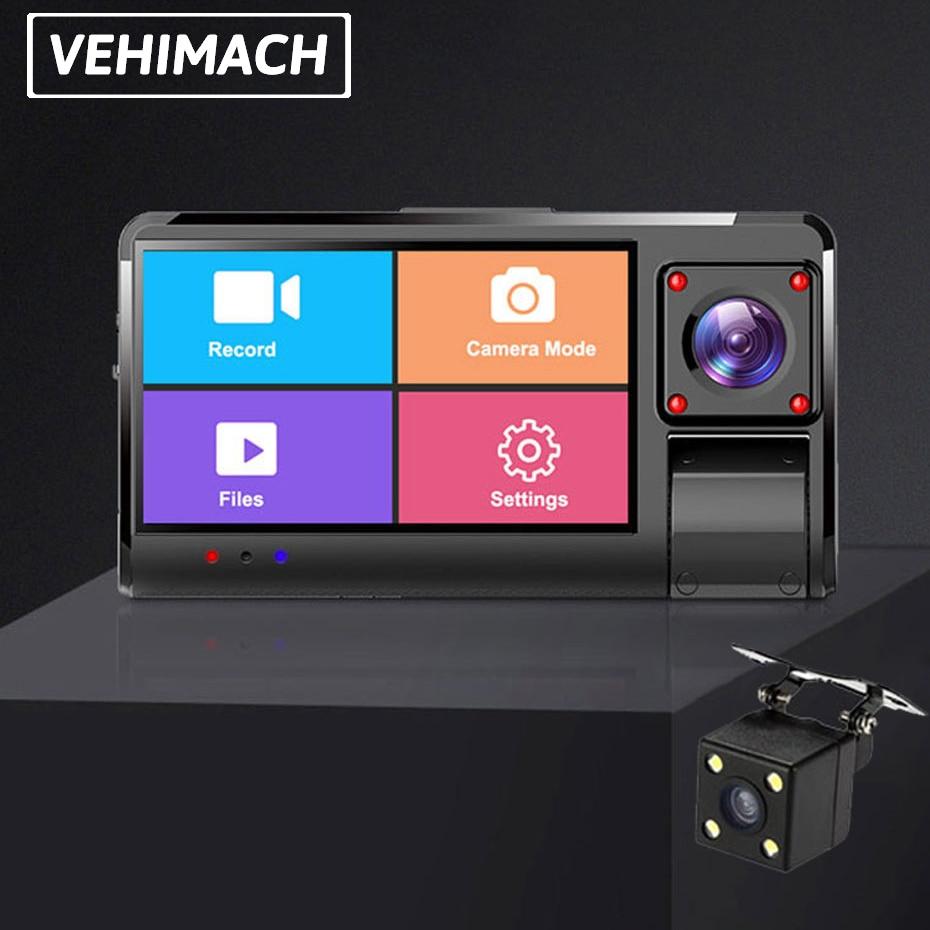 Dual Dash Cam Front And Rear View Mirror Car DVR 1080P HD 170° Camera