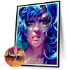 Diamond Painting -DIY Round Dril Blue-haired in the Water