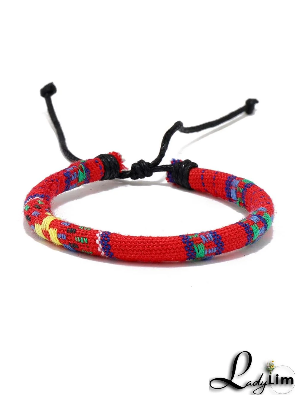 Multicolor Ethnic Style Drawstring Boho Bracelet