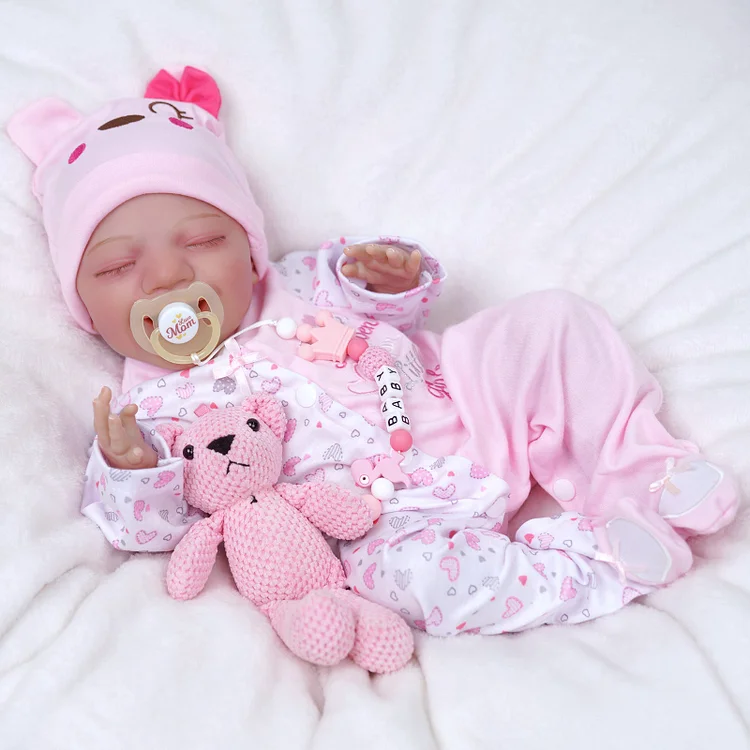 Babeside Real Lifelike Asleep Super Realistic Babies 20'' Reborn Cutest Infant Baby Girls Doll that Look Real Named Miley