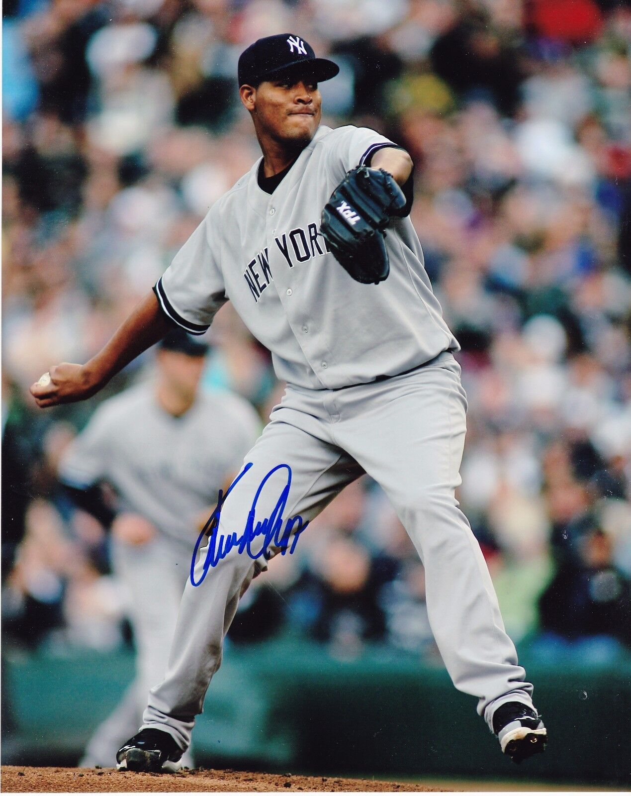 IVAN NOVA NEW YORK YANKEES ACTION SIGNED 8x10