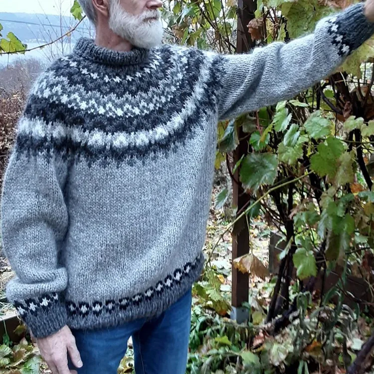 Men's Vintage Iceland Crew Neck Sweater