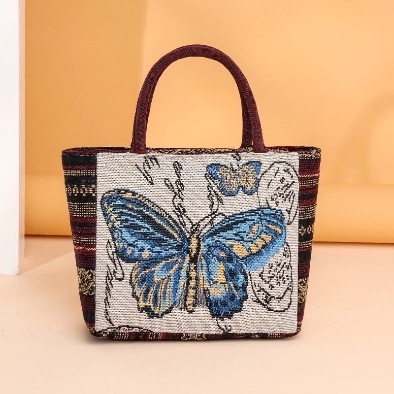 Women's Vintage Style Butterfly Polyester Shopping Bags