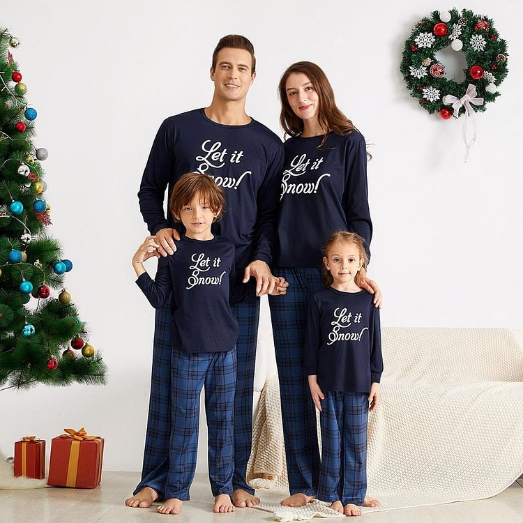 Christmas ' let it Snow ! ' Family Matching Pajamas Set