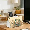 (25cm)Peacock PU DIY Diamond Painting Tissue Box for Beginners Adults Home