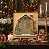 Ensemble de toile DIY pour perles et toiles encadr&eacute; 25x25cm auto-adh&eacute;sif (maison de No&euml;l)