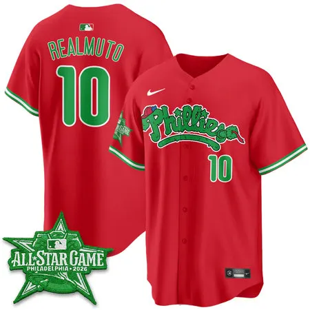 Men's Philadelphia Phillies #10 REALMUTO Red 2026 MLB All-Star Jersey