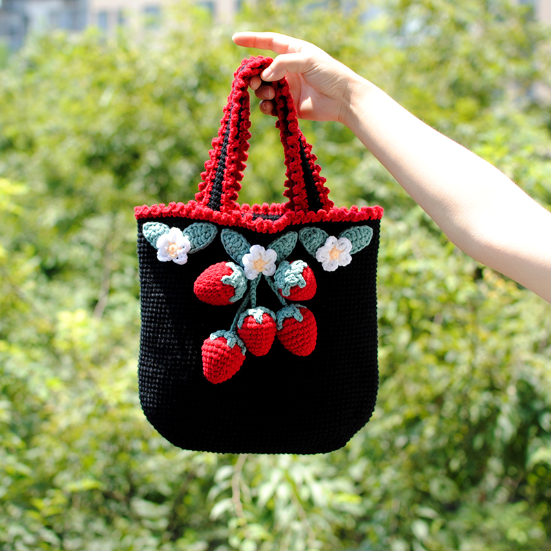 DIY Strawberry Crossbody Bag Kit: Handcrafted Craft Set