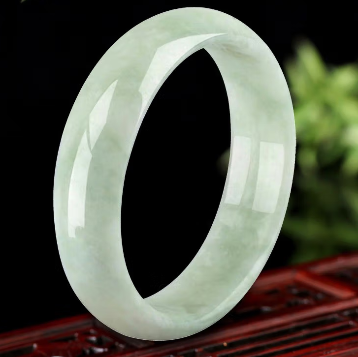 High Standard Huge Saving Natural Green Jade Bangle Bracelet for Women, with Ice Jade and Certificate, Perfect Gift for Mom and Girlfriend