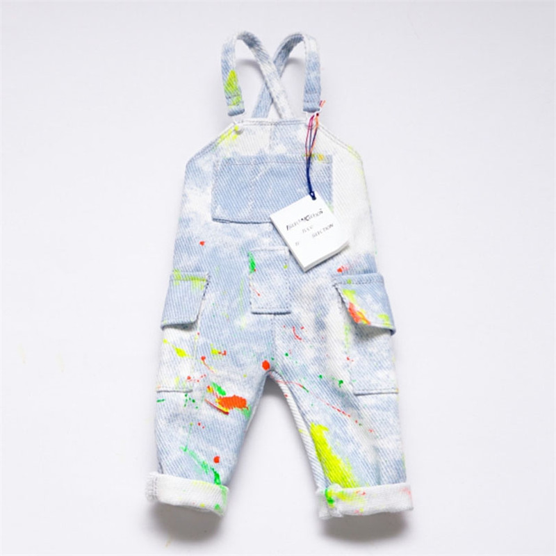 EWWORKS EW002 1/6th Male Overalls Jeans Dyeing Splashing Ink Pants For 12'' Male Action Figure Body Dolls-aliexpress