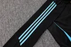 Joyfball 2024/2025 Argentina Half-Pull Hat Style Training Suit  Black Jersey 1:1 Thai Quality Set