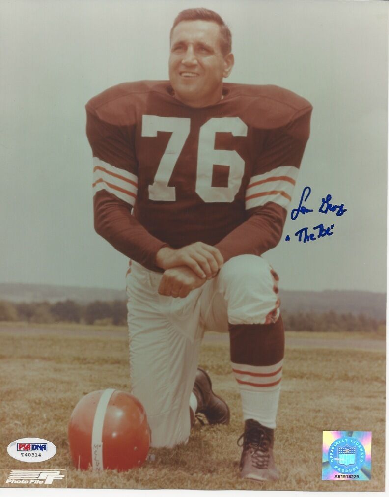 LOU GROZA (Cleveland Browns) signed 8x10 Photo Poster painting with PSA/DNA COA & Inscription