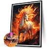 Diamond Painting-DIY Full Round Dril Fire Horse(40*50CM)
