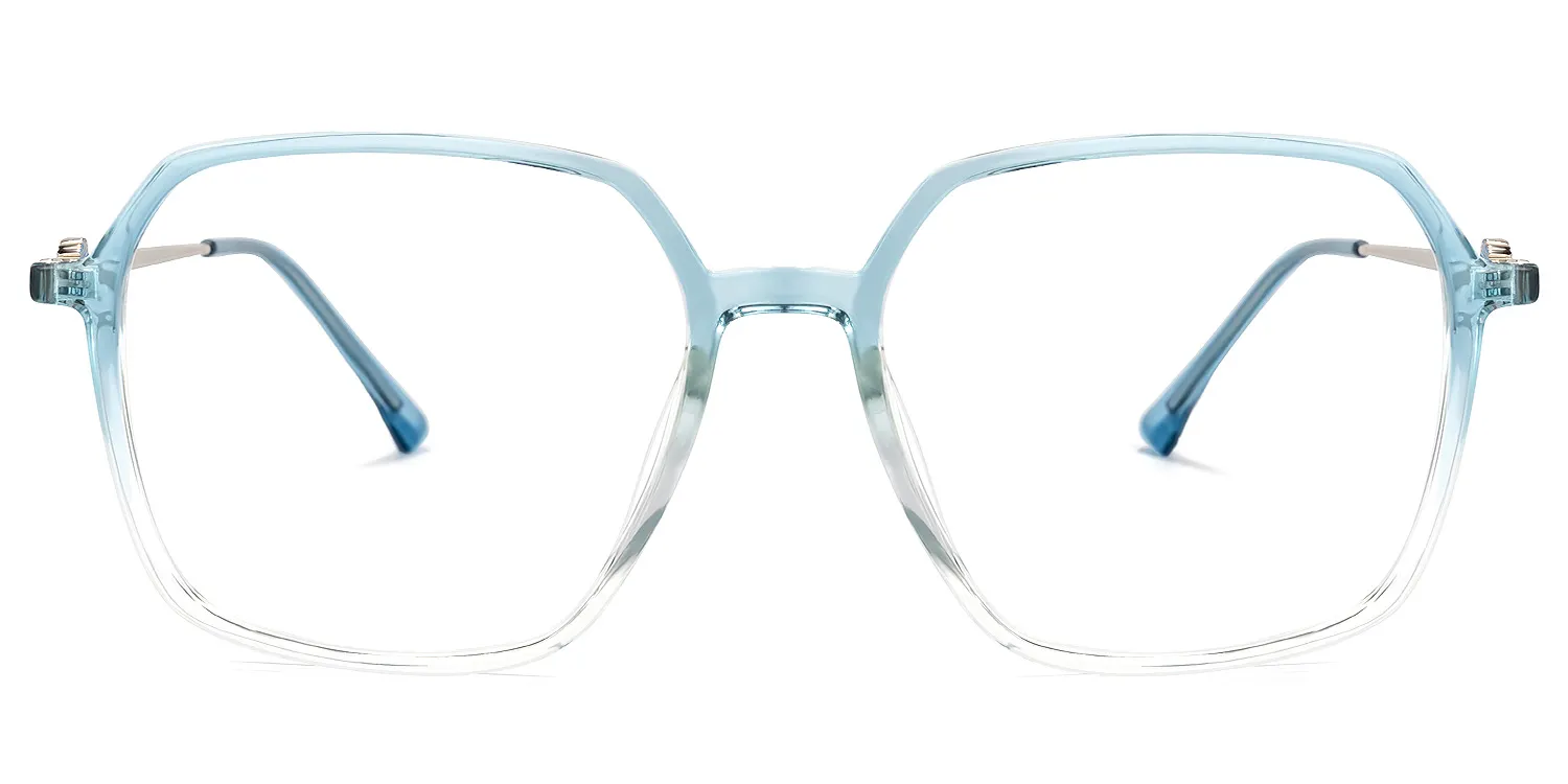 Alani Blau Kristall Geometrisch Brille Blau