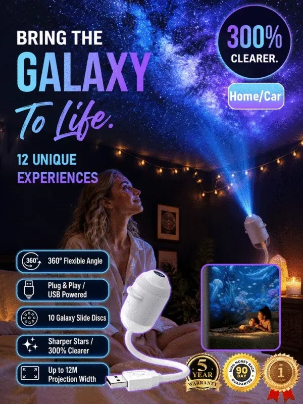 GALAXY&trade; Home & Car Star Projector | Exclusive Vegas Sphere Tech, Instant 360&deg; Panoramic Galaxy