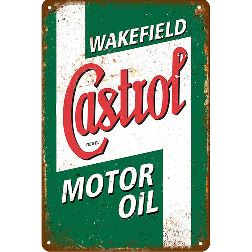 

30*50CM - Round Drill Diamond Painting - Castrol Motor Oil, 501 Original