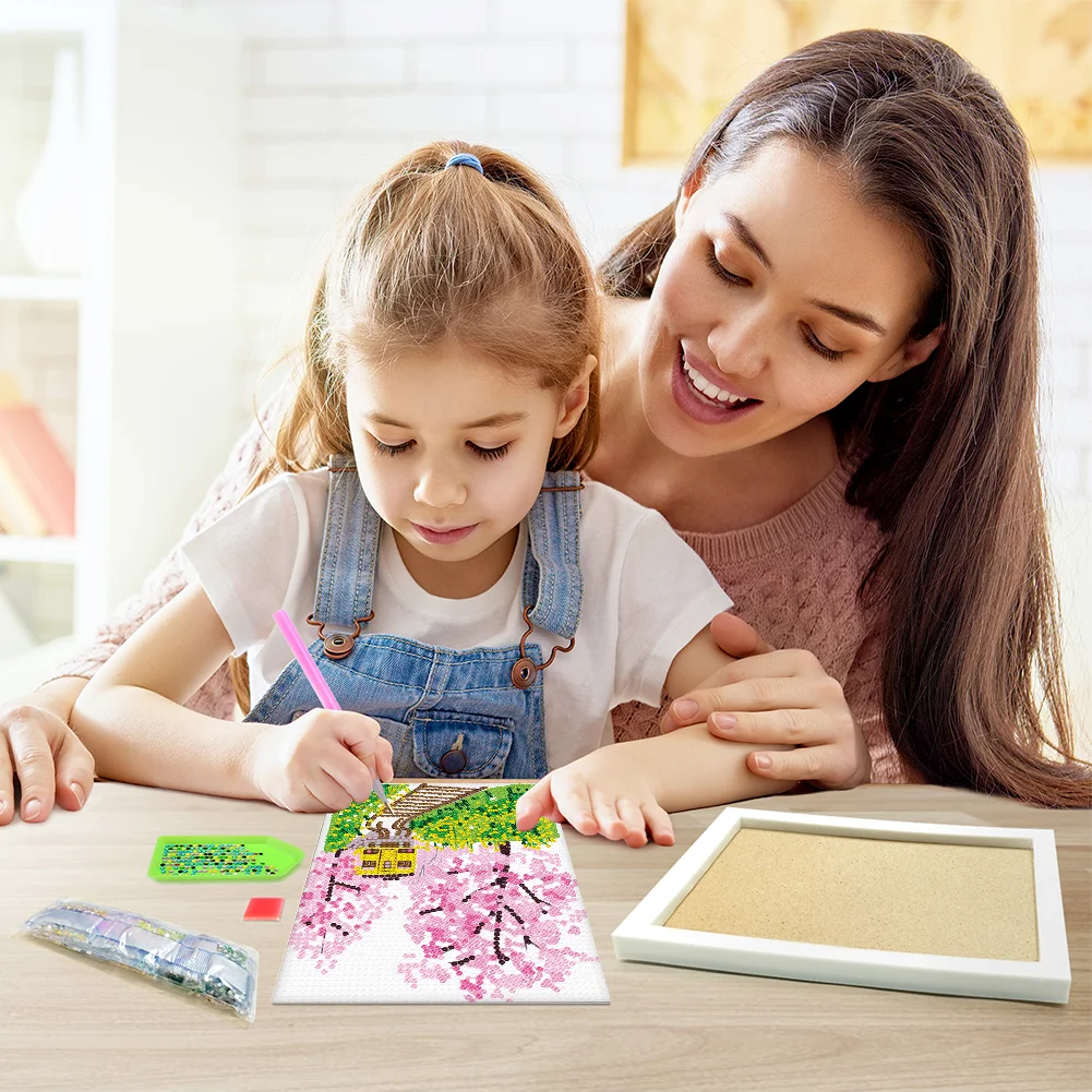 DIY Landscape Full Drill Diamond Painting for Beginners(Canvas|15*20cm)【with Plastic Frame】