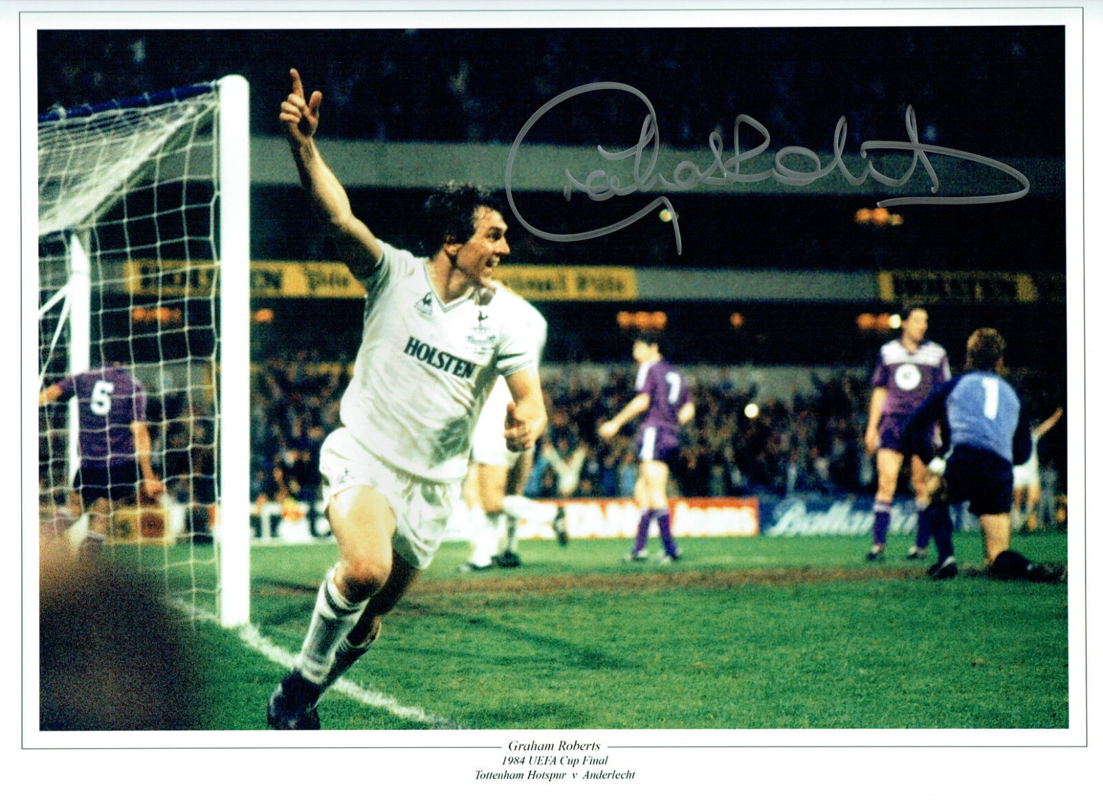 Graham ROBERTS Signed Autograph Tottenham Hotspurs 16x12 Photo Poster painting AFTAL COA