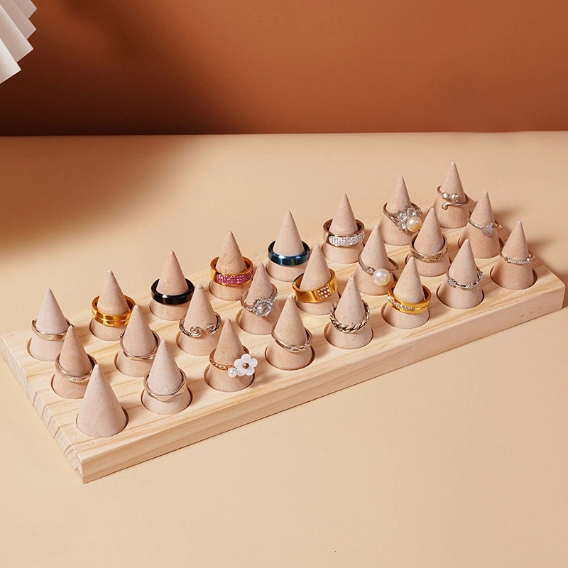 Minimalist Solid Color Solid Wood Jewelry Display