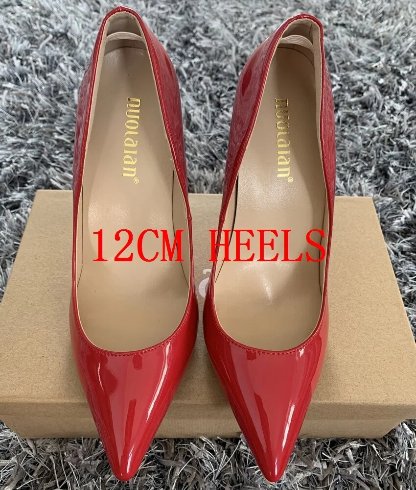 Autums Spring 2019 New Women Pumps Patent Leather Ladies Sexy Wedding High Heel Shoes Woman Party Wedding Pumps