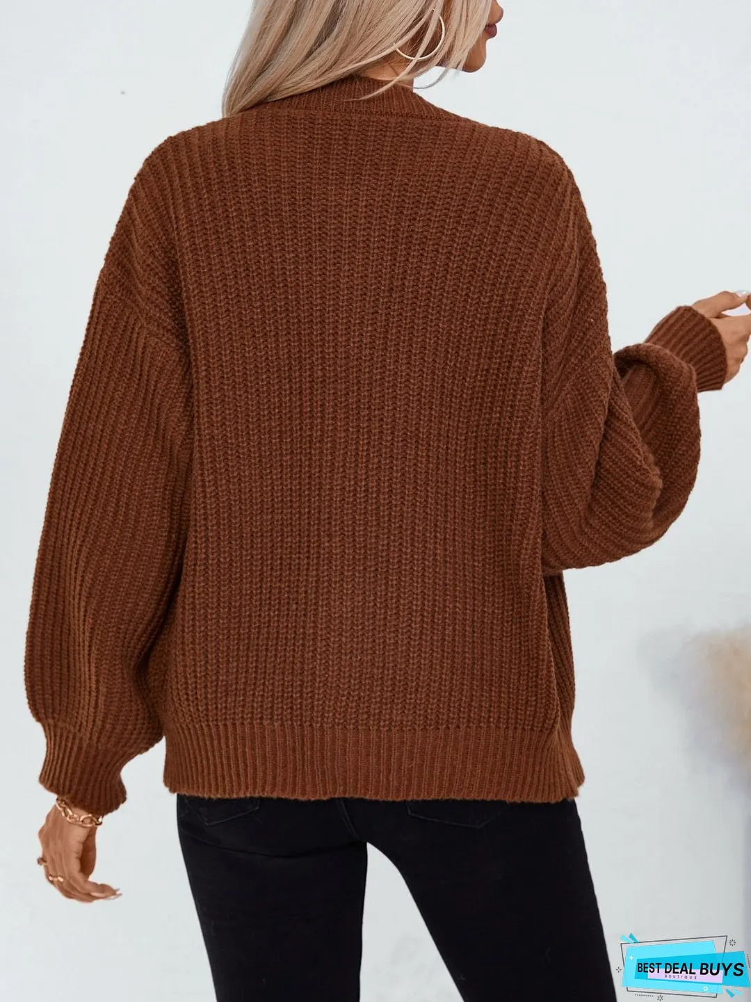 Button Down Long Sleeve Cardigan