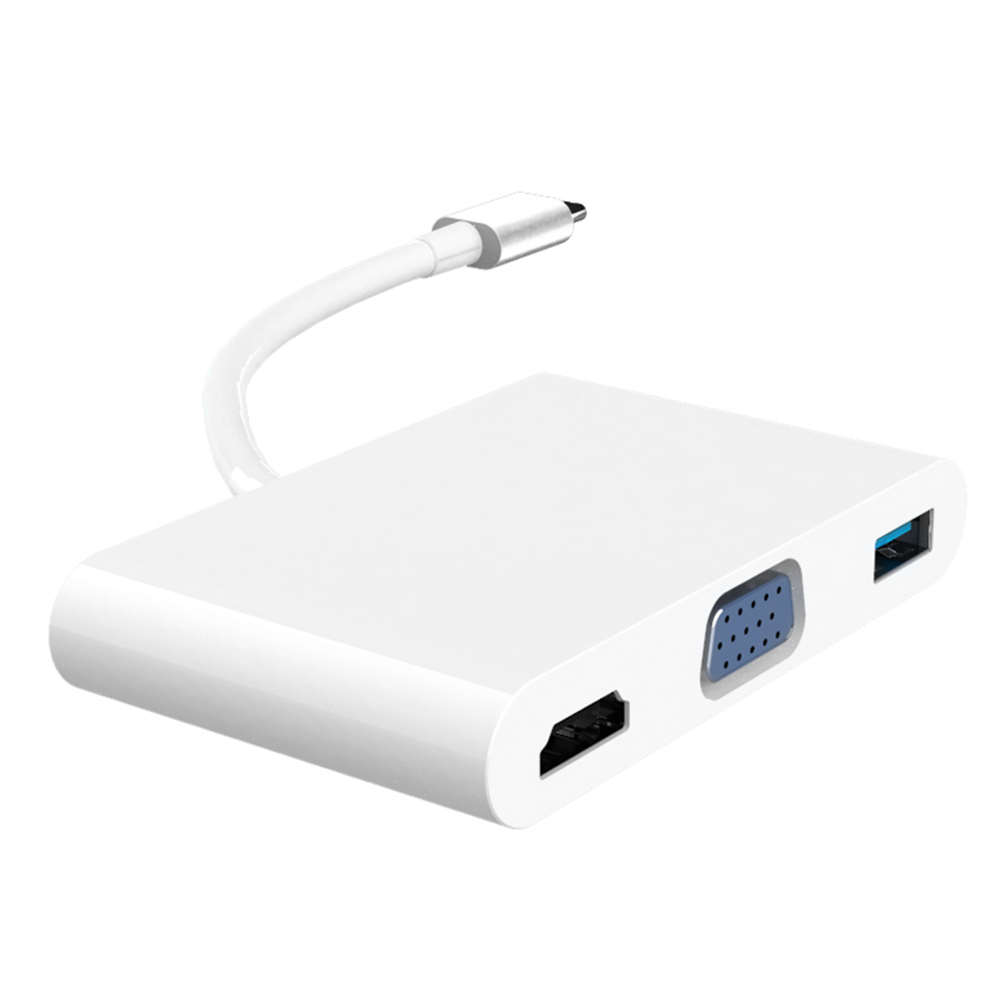 

XP7R 7 in 1 Type-C HUB 87W PD USB3.0 1080P HDMI-compatible VGA 3.5mm SD TF Adapter, 501 Original