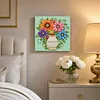 DIY Pre-Framed Flower Vase Button Art Canvas Kit