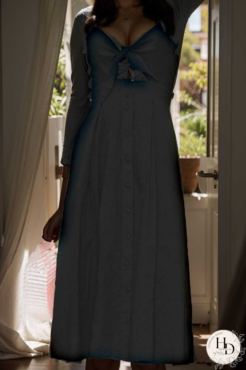 floral v neck tie spaghetti strap beach midi dress