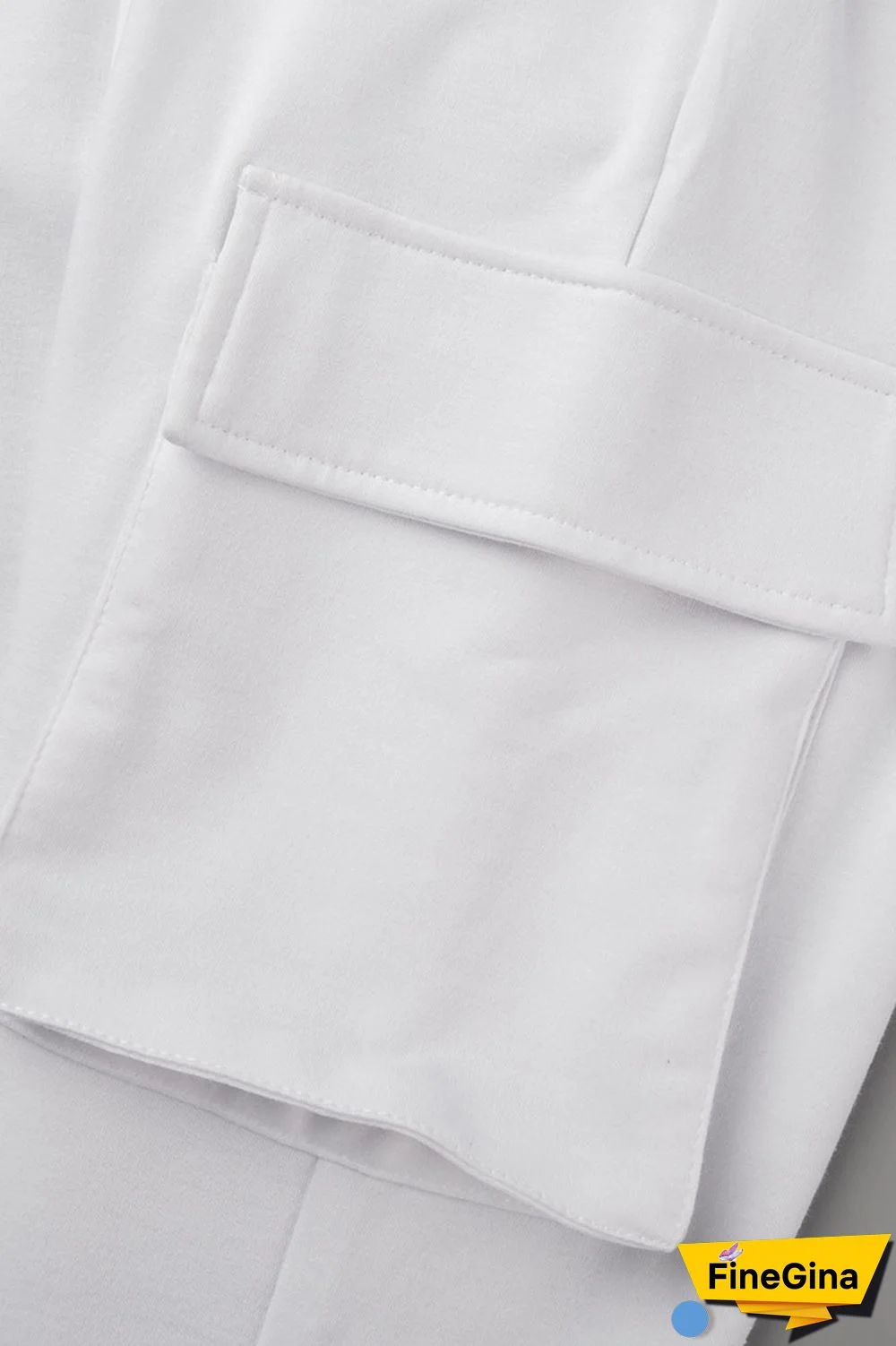 White Casual Solid Patchwork Hooded Collar Long Sleeve Two Pieces