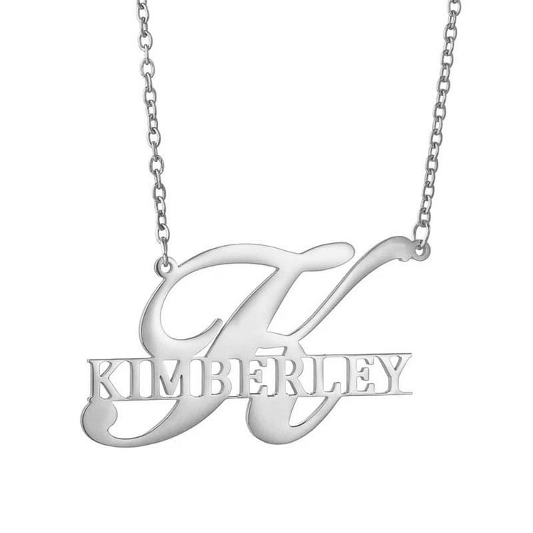 Big Initial Name Necklace