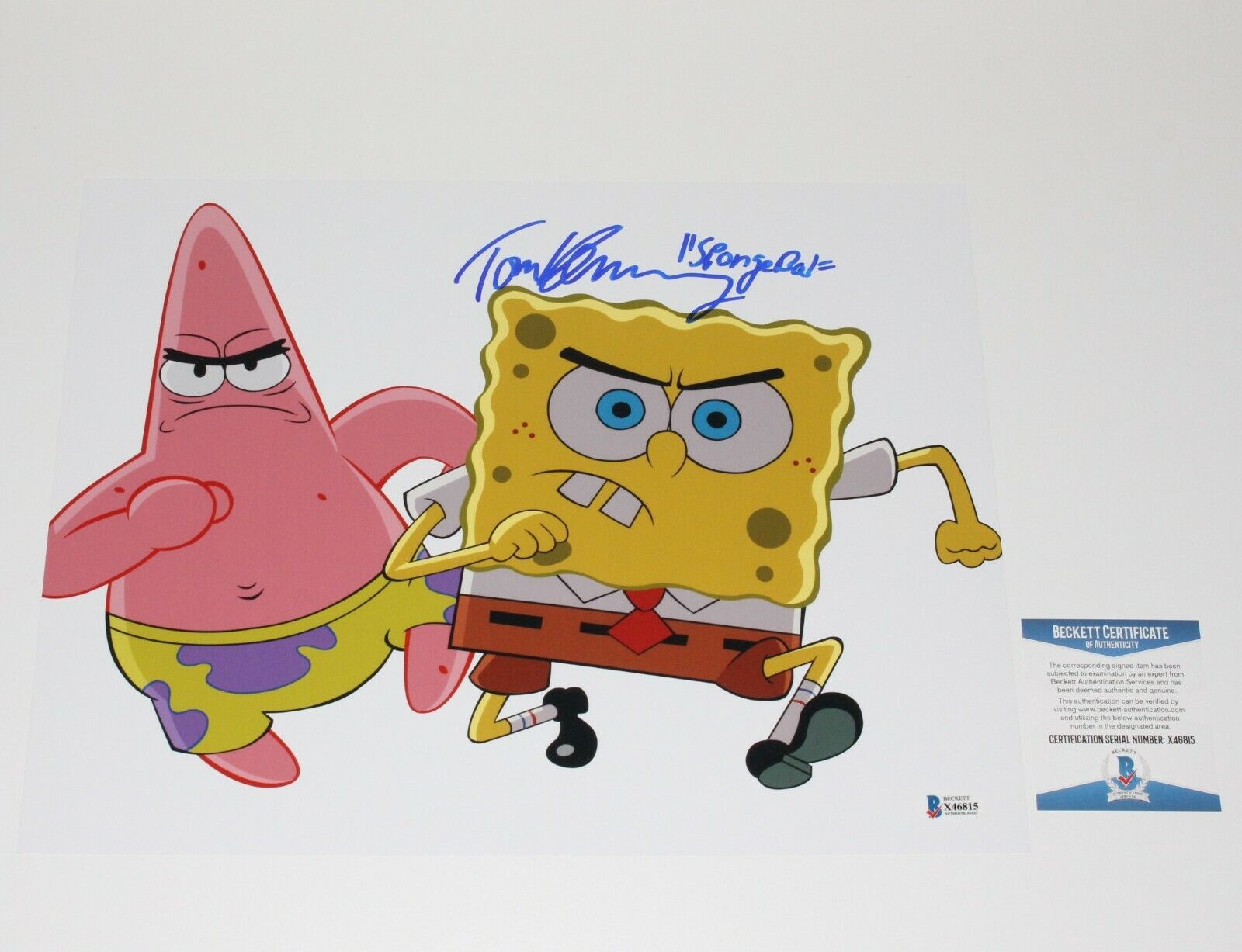 TOM KENNY SIGNED 'SPONGEBOB SQUAREPANTS' 11x14 Photo Poster painting BECKETT COA PROOF VOICE