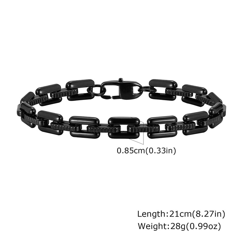 Casual Hip-Hop Solid Color Stainless Steel Polishing Men’s Bracelets Men Chain Bracelets