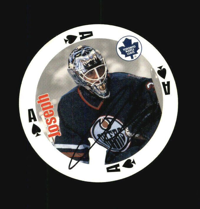 Curtis Joseph SIGNED 1998 BICYCLE SPORTS COLLECTION ACE SPADES EDMONTON OILERS