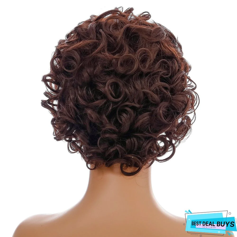 Wig Explosion Wig Fashion Women's Short Curly Hair Chemical Fiber Headgear