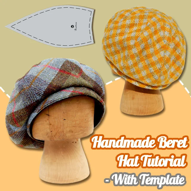 Handmade Beret Hat Tutorial - With Template